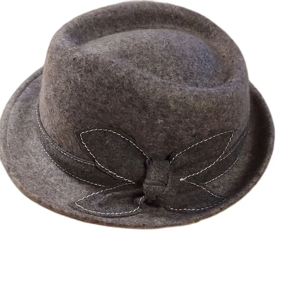 Sunday Afternoons Gray Wool Felt Fedora Hat SPF 50 Women